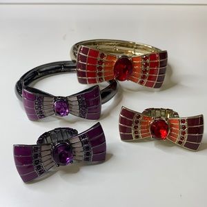 Matching bracelet and ring set